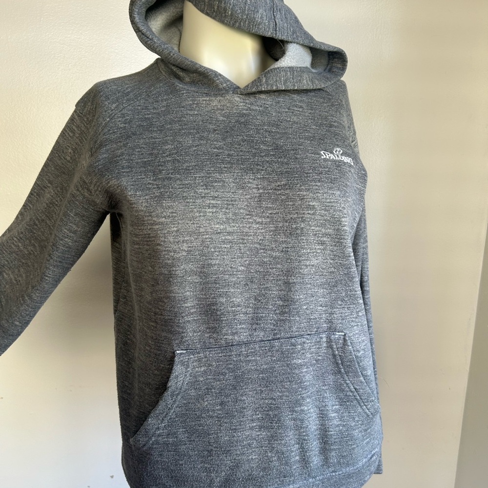 spalding L women Gray Hoodie with Front Pocket